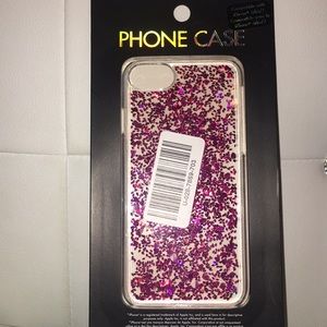 Clear and pink phone case